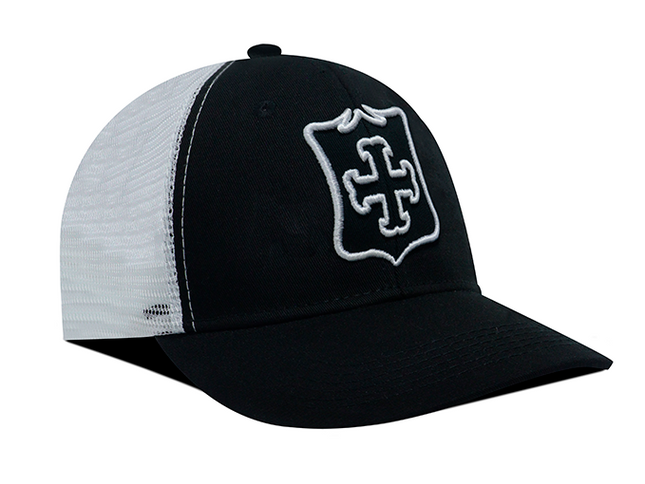 Gorra Independiente Santa Fe Oficial de Malla Negro/Blanco