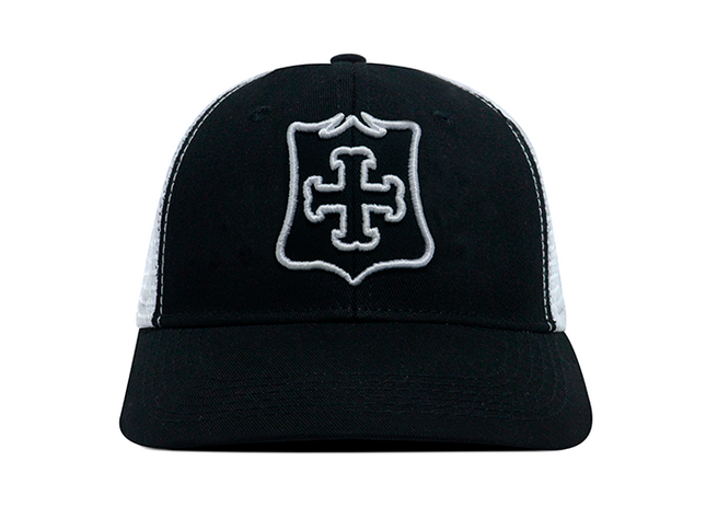 Gorra Independiente Santa Fe Oficial de Malla Negro/Blanco