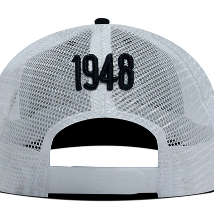 Gorra Independiente Santa Fe Oficial de Malla Negro/Blanco