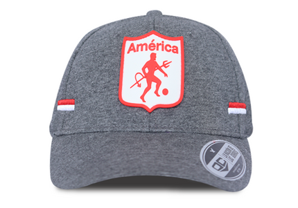 Gorra América de Cali Oficial OC Caps gris banderas