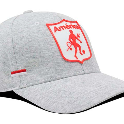 Gorra América de Cali Oficial OC Caps gris haspe banderas