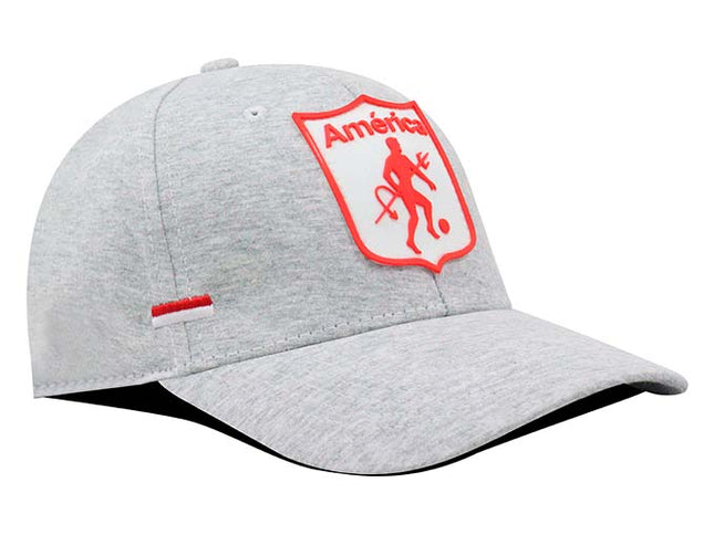 Gorra América de Cali Oficial OC Caps gris haspe banderas