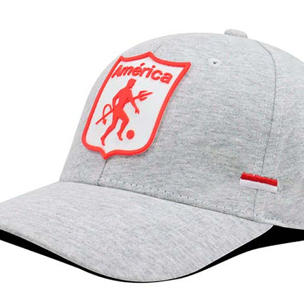 Gorra América de Cali Oficial OC Caps gris haspe banderas