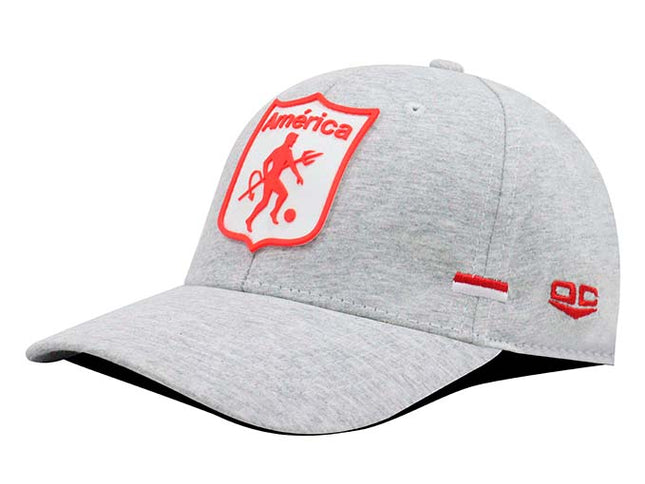 Gorra América de Cali Oficial OC Caps gris haspe banderas