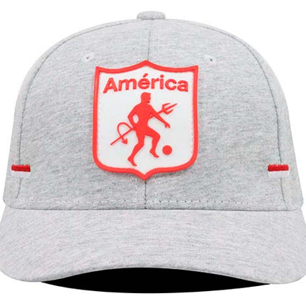 Gorra América de Cali Oficial OC Caps gris haspe banderas