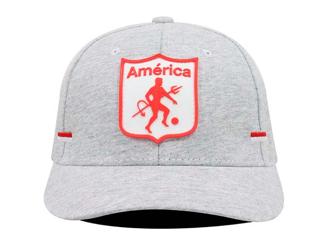 Gorra América de Cali Oficial OC Caps gris haspe banderas