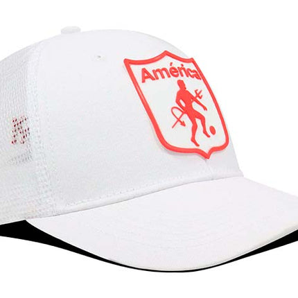 Gorra América de Cali Oficial OC Caps blanca malla