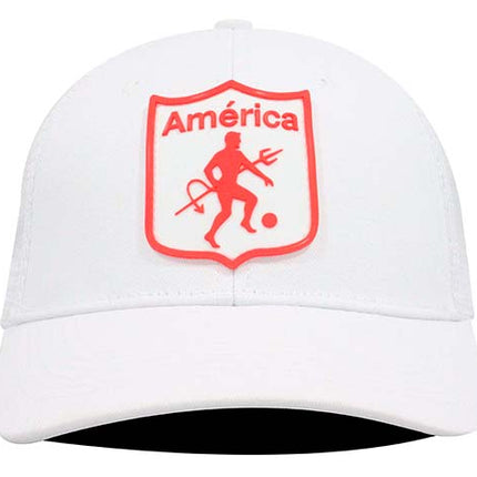 Gorra América de Cali Oficial OC Caps blanca malla