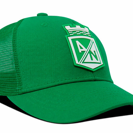 Gorra Atlético Nacional Oficial de Malla escudo Verde
