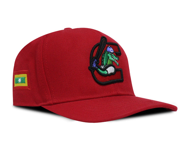 Gorra Caimanes de Barranquilla Oficial Cerrada Roja