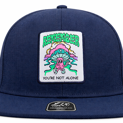 Gorra plana DJ Remember you´re not alone azul oscuro