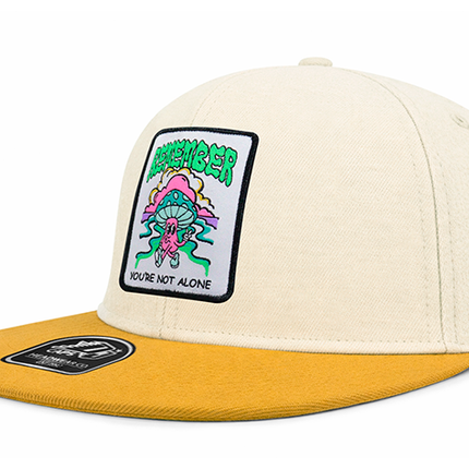 Gorra plana DJ Remember you´re not alone beige/amarillo