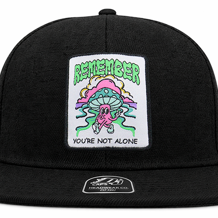 Gorra plana DJ Remember you´re not alone negro