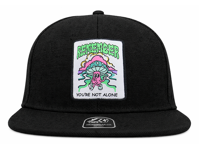 Gorra plana DJ Remember you´re not alone negro