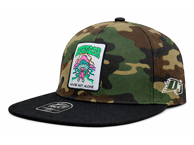 Gorra plana DJ Remember you´re not alone camuflado/negro