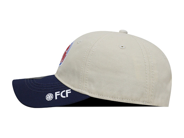 Gorra Oficial FCF Selección Colombia dad cap FCFE-0224 beige/azul oscuro