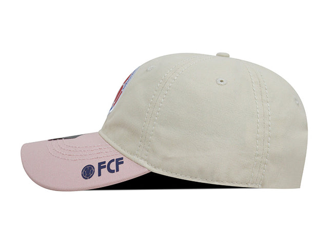 Gorra Oficial FCF Selección Colombia dad cap FCFE-0224 beige/rosa