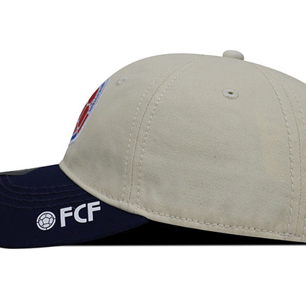 Gorra Oficial FCF Selección Colombia dad cap FCFE-0224 beige/azul oscuro