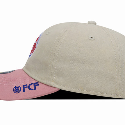 Gorra Oficial FCF Selección Colombia dad cap FCFE-0224 beige/rosa