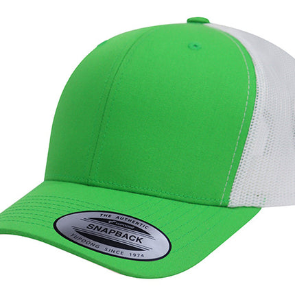 Gorra Flexfit 6606T Retro trucker Verde / Blanco
