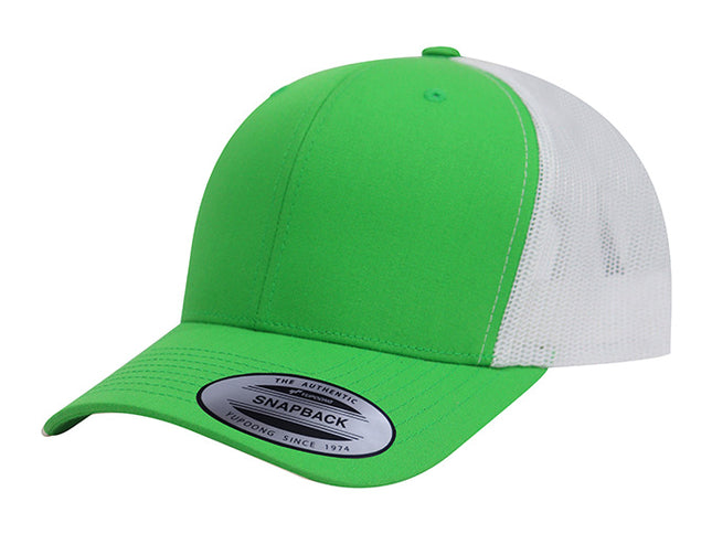 Gorra Flexfit 6606T Retro trucker Verde / Blanco