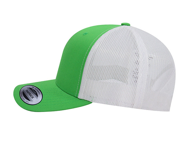 Gorra Flexfit 6606T Retro trucker Verde / Blanco