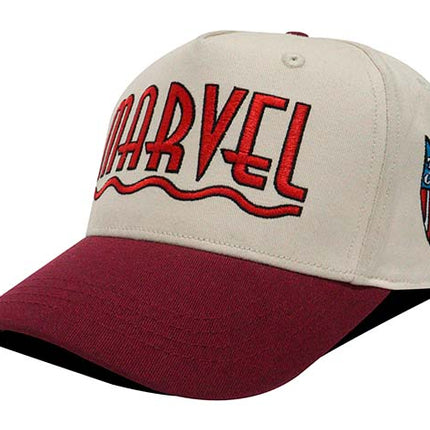 Gorra Marvel Original bicolor beige/vinotinto Oc Caps