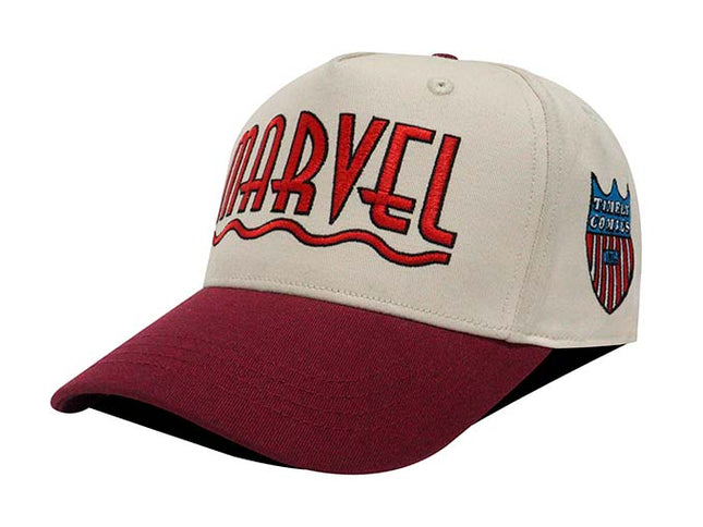 Gorra Marvel Original bicolor beige/vinotinto Oc Caps