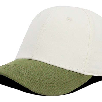 Gorra clásica beisbolera Oto-101 bicolor beige/verde