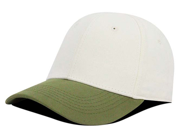 Gorra clásica beisbolera Oto-101 bicolor beige/verde