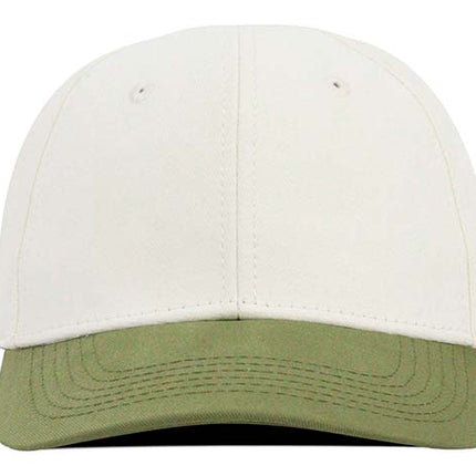 Gorra clásica beisbolera Oto-101 bicolor beige/verde
