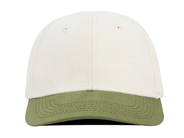 Gorra clásica beisbolera Oto-101 bicolor beige/verde
