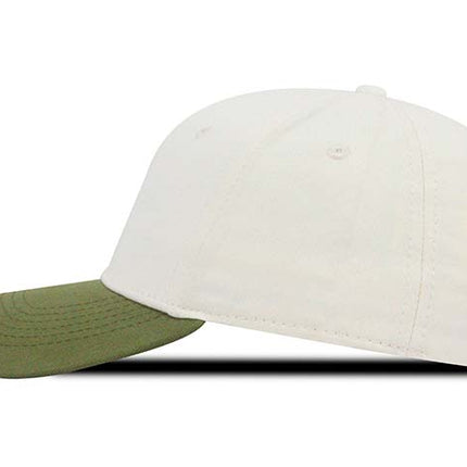 Gorra clásica beisbolera Oto-101 bicolor beige/verde