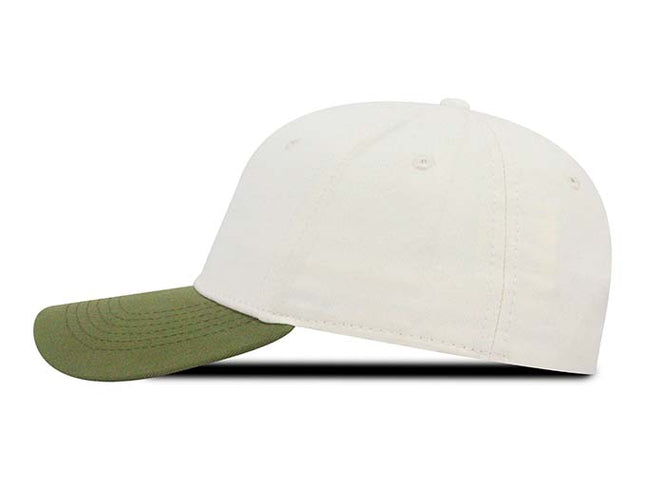Gorra clásica beisbolera Oto-101 bicolor beige/verde