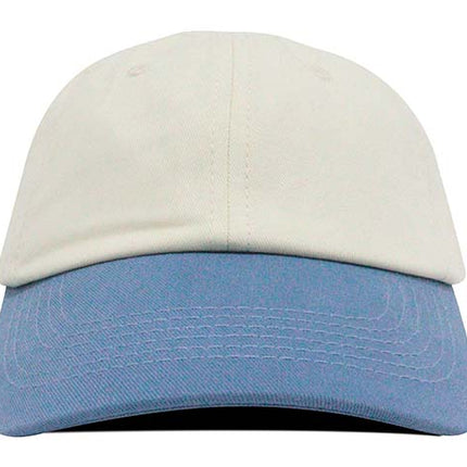 Gorra dad cap bicolor Oto-103 beige/azul