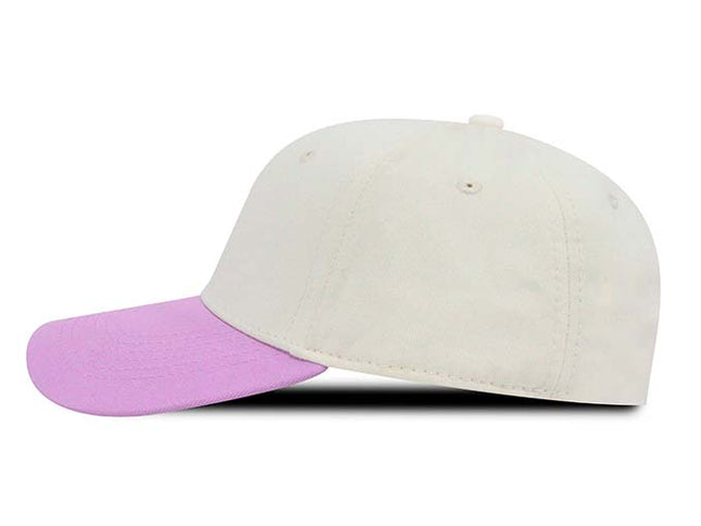 Gorra clásica beisbolera bicolor Oto-101 beige/lila