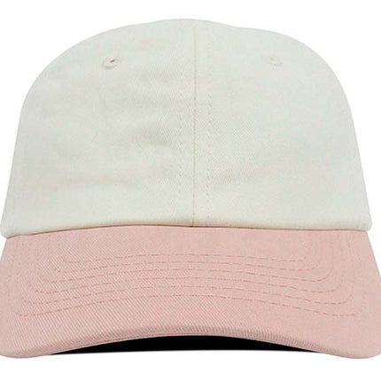 Gorra dad cap bicolor Oto-103 beige/palo rosa