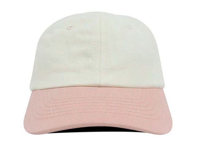 Gorra dad cap bicolor Oto-103 beige/palo rosa