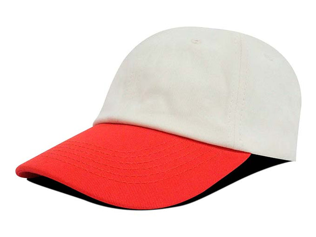 Gorra dad cap bicolor Oto-103 beige/roja