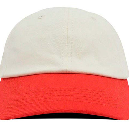 Gorra dad cap bicolor Oto-103 beige/roja