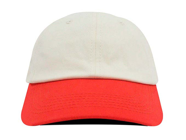 Gorra dad cap bicolor Oto-103 beige/roja