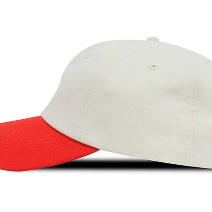 Gorra dad cap bicolor Oto-103 beige/roja