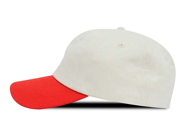 Gorra dad cap bicolor Oto-103 beige/roja