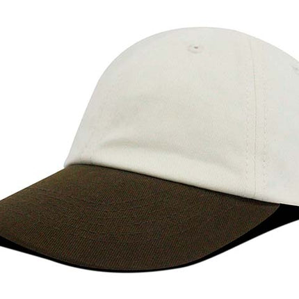 Gorra dad cap bicolor Oto-103 beige/verde oliva
