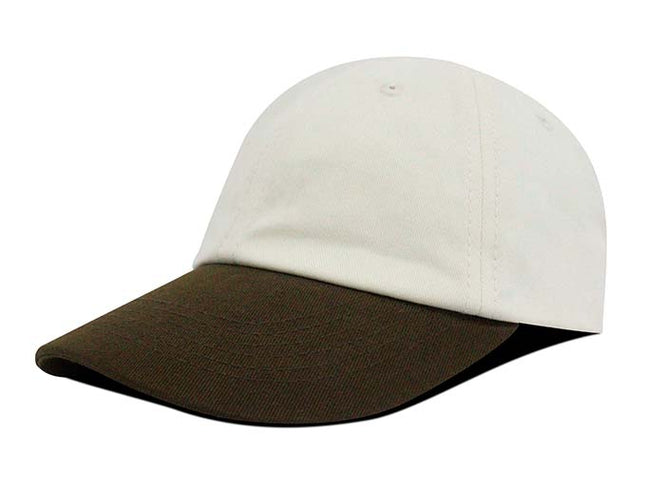 Gorra dad cap bicolor Oto-103 beige/verde oliva
