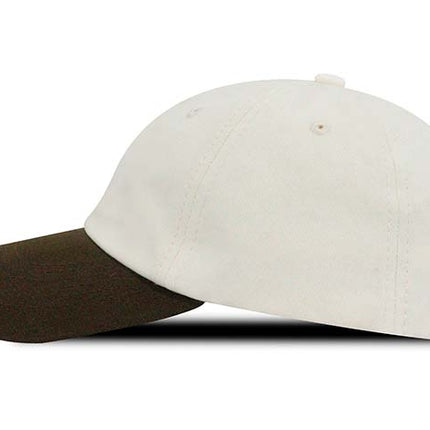 Gorra dad cap bicolor Oto-103 beige/verde oliva