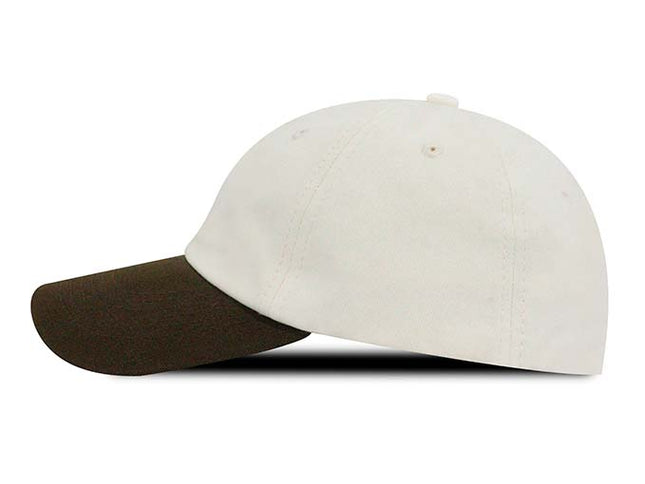 Gorra dad cap bicolor Oto-103 beige/verde oliva