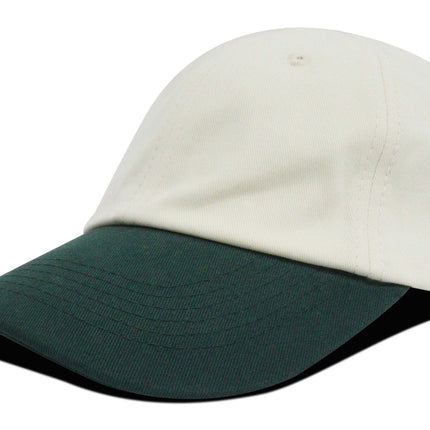 Gorra dad cap bicolor Oto-103 beige/verde botella