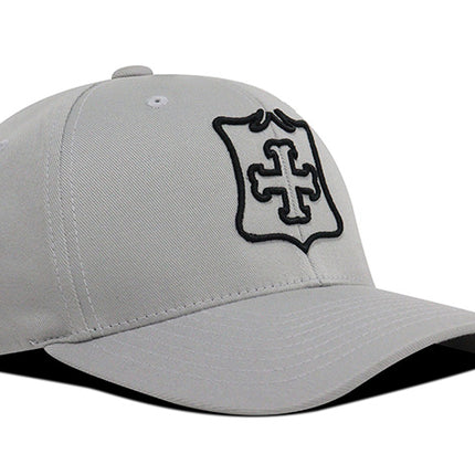 Gorra Independiente Santa Fe Oficial Flexfit 6277 gris escudo vintage