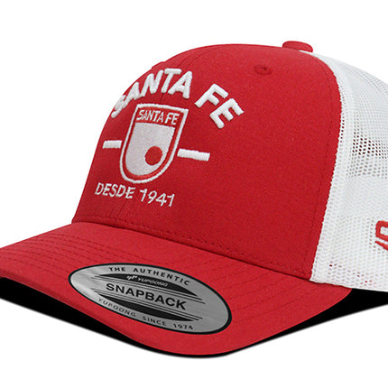 Gorra Independiente Santa Fe Oficial Flexfit 6606 rojo/blanco